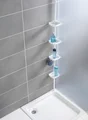 Etagère de bain / douche a encastrer, blanc, Funky