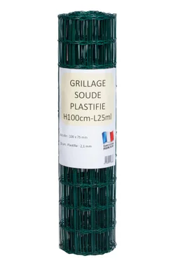 Grillage vert 100 x 75 cm H. 1 m L. 25 m