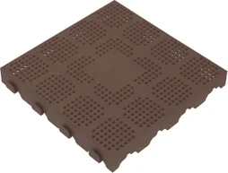 Dalle Clipsable Polypropylène Crossover, Marron, L.40 X L.40 Cm X Ep.48 Mm