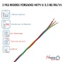 Fil Électrique 2.5 Mm² H07Vu L.25 M, Rouge / Bleu / Vert - Jaune