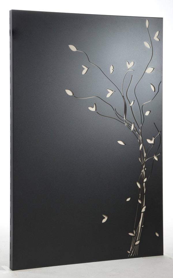 Plaque de protection murale noir sablé Végétal, EQUATION, l.80 cm x H.120 cm