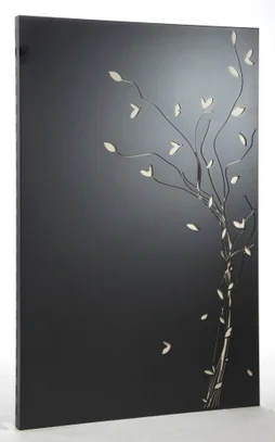 Plaque de protection murale noir sablé Végétal, EQUATION, l.80 cm x H.120 cm