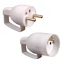 Lot fiches électriques mâle 2 pôles + terre, 16 A, DEBFLEX