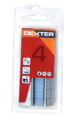 Lot de 1000 agrafes de compresseur en acier, 5,7 x 20 mm, DEXTER