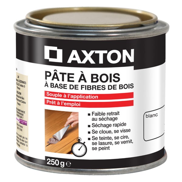 Pâte à bois AXTON, blanc, 250 g