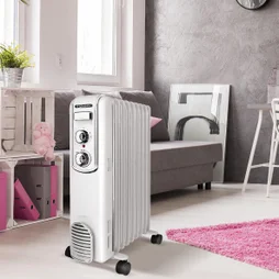 Radiateur bain d'huile électrique Fifty, THOMSON, 2000 W blanc