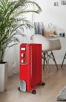 Radiateur bain d'huile électrique Fifty, THOMSON, 2000 W rouge
