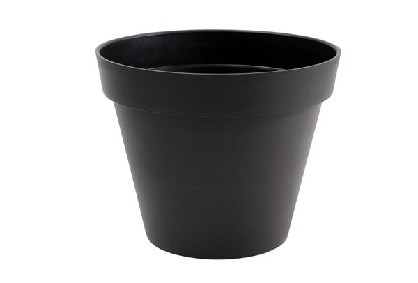 Pot Plastique Eda Diam.40 X H.32 Cm Gris Anthracite