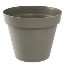 Pot Plastique Eda Diam.40 X H.32 Cm Taupe
