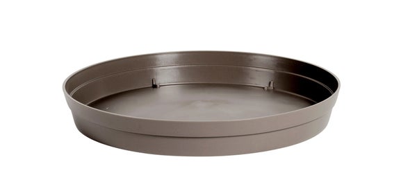 Soucoupe Polypropylène Eda L.22.5 X L.22.5 X H.3.8 Cm Taupe