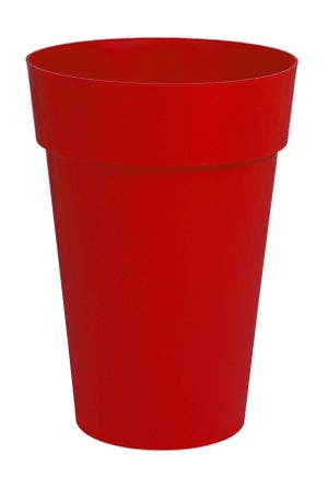 Pot Polypropylène Eda, L.46 X L.46 X H.65 Cm, Rouge Rubis