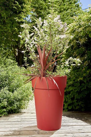 Pot Polypropylène Eda, L.46 X L.46 X H.65 Cm, Rouge Rubis