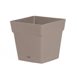 Pot Polypropylène Eda 13641 Br.T L.17.4 X L.17.4 X H.17 Cm Taupe