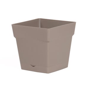 Pot Polypropylène Eda 13641 Br.T L.17.4 X L.17.4 X H.17 Cm Taupe