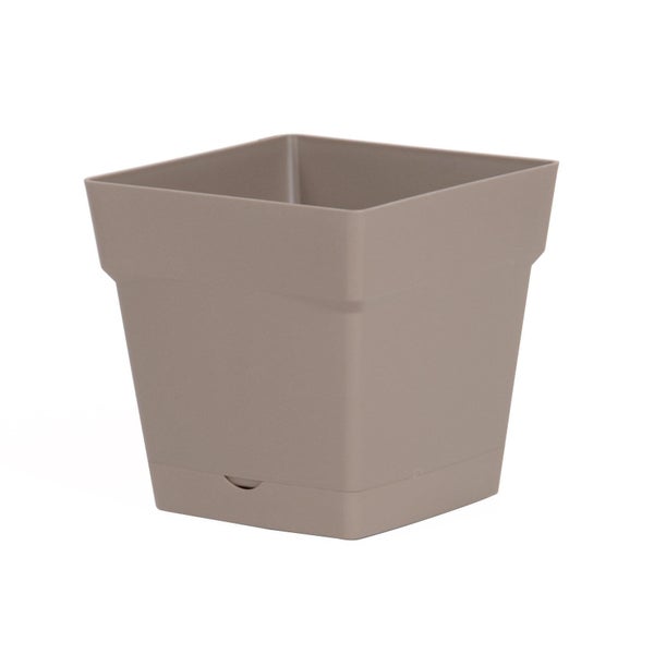 Pot Polypropylène Eda 13641 Br.T L.17.4 X L.17.4 X H.17 Cm Taupe