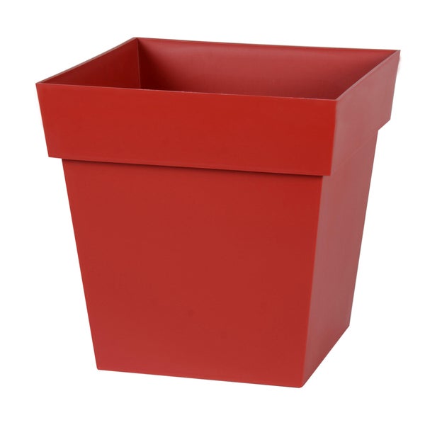 Pot Plastique Eda L.32 X L.32 X H.32 Cm Rouge Rubis