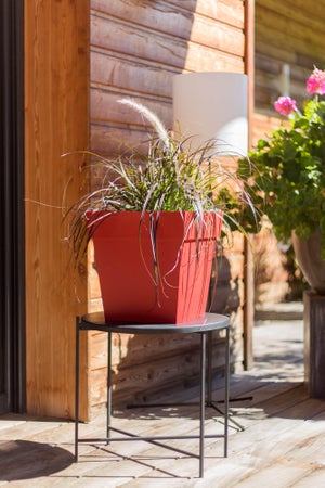 Pot Plastique Eda L.32 X L.32 X H.32 Cm Rouge Rubis