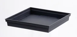 Soucoupe Plastique Eda L.26.7 X L.26.7 X H.3.8 Cm Anthracite