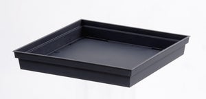 Soucoupe Plastique Eda L.26.7 X L.26.7 X H.3.8 Cm Anthracite