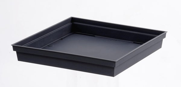 Soucoupe Plastique Eda L.26.7 X L.26.7 X H.3.8 Cm Anthracite