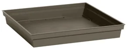 Soucoupe Plastique Eda L.26.7 X L.26.7 X H.3.8 Cm Taupe