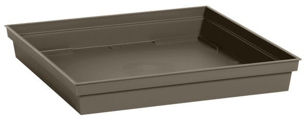 Soucoupe Plastique Eda L.26.7 X L.26.7 X H.3.8 Cm Taupe