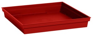 Soucoupe Plastique Eda L.26.7 X L.26.7 X H.3.8 Cm Rouge Rubis