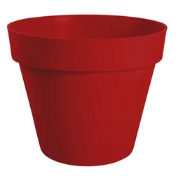 Pot Plastique Eda Diam.30 X H.26 Cm Rouge Rubis