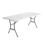 Table de jardin Lifetime rectangulaire blanc, 6 personnes