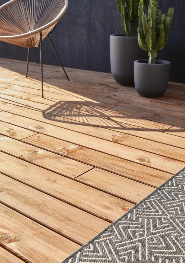 Lame de terrasse douglas 2500x140x27mm bois marron classe 3