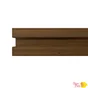 Demi-Poteau Bois En U Marron, L.4.5 X P.9 X H.240 Cm