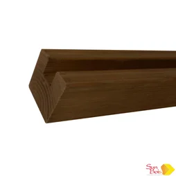 Poteau Bois En U Marron, L.9 X P.9 X H.240 Cm