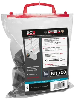 Lot De 50 Fixations, L.300 Mm Bleu Zacrovis Bol-Fixations