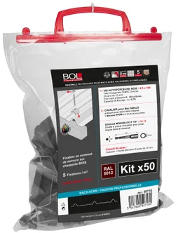 Lot De 50 Fixations, L.300 Mm Rouge Zacrovis Bol-Fixations
