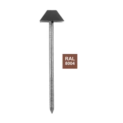 Lot De 100 Pointes Annelées, Bol-Fixations Tête Diamant Brique, 3.1 X 70 Mm