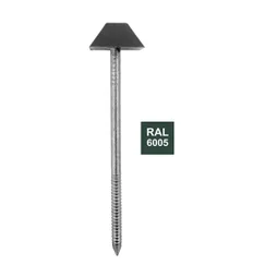 Lot De 100 Pointes Annelées, Bol-Fixations Tête Diamant Verte, 3.1 X 70 Mm