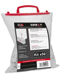 Kit De 50 Fixations, L.80 Mm Gris Bol-Fixations