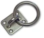 Platine avec anneau en inox, diam 6mm