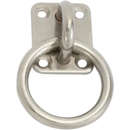 Platine avec anneau en inox, diam 8mm