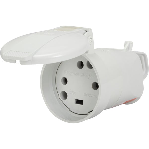 Fiche Électrique Femelle 3 Pôles + Terre, 20 A, Legrand