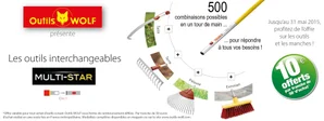 Râteau à main l.19 cm Multistar OUTILS WOLF