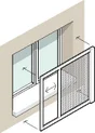 Moustiquaire pour porte-fenêre à enroulement latéral MOUSTIKIT H.230 x l.140 cm