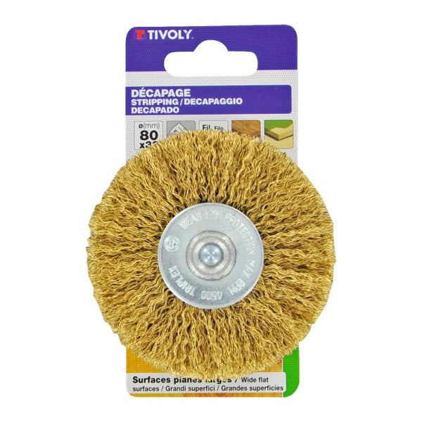 Brosse circulaire perceuse pour metal TIVOLY, Diam.80 mm