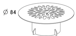Grille cloche pour bonde de douche