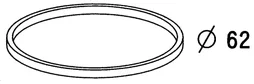 Joint de culot pour siphon, 62 x 58 x 3 mm