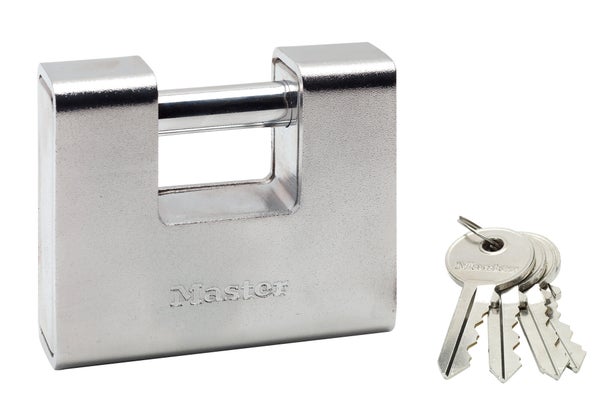 Cadenas à clé en zinc, MASTER LOCK, l.90 mm