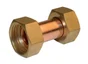 Raccord droit 2 écrous prisonniers à visser F26x34 - 20x27 pour tube cuivre