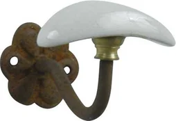 Patère EVOLUDIS Azur 1 patère, à fixer, zamak, blanc