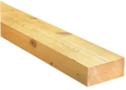 Lambourde-1/2 chevron sapin épicéa traité, 38x63 mm, long 2 m, chx 2, classe 2