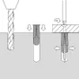 Lot de 50 chevilles à expansion crampon SCELL-IT, diam. 6 x L.25 mm